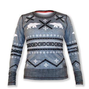 INKnBURN Women 2XL XXL 12-14 POLAR BEAR LONG SLEEVE TECH SHIRT Running Top EUC !